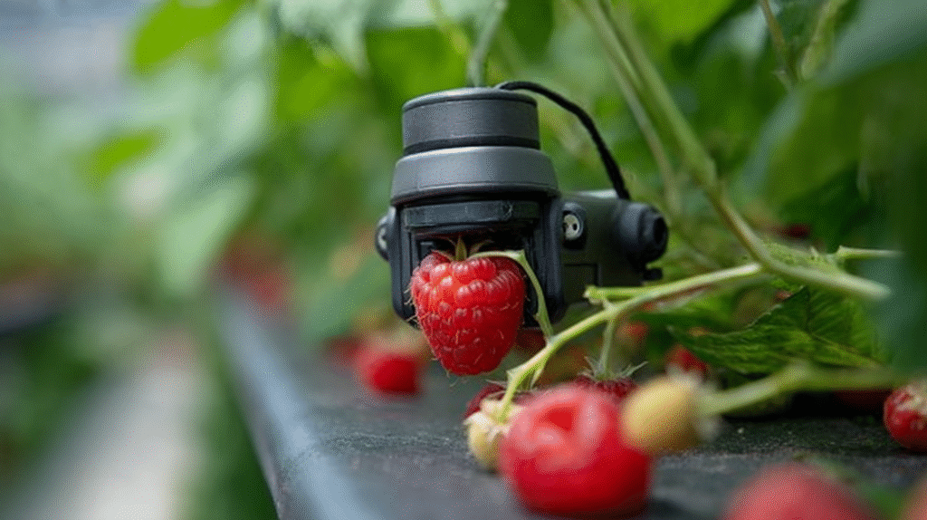 Raspberry picking robot